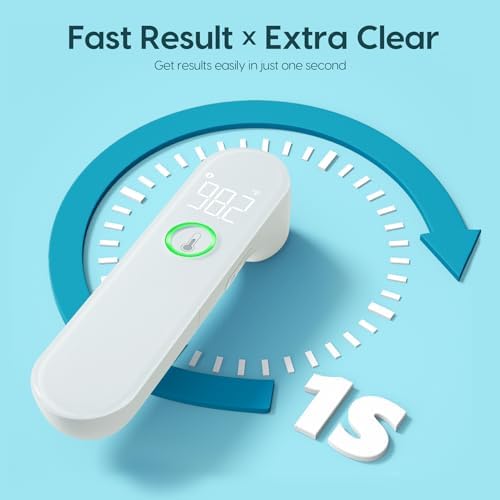 Thermometer for Adults and Kids, Fast Accurate Baby Thermometer, Fever Alarm & Mute Mode, Baby Essentials - Lifetime Support