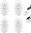 Brush Refills for OXO Dish Brush - 4 Pack Dish Brush Cleaning Soap Dispensing Head Replacement for Scrubber (White)