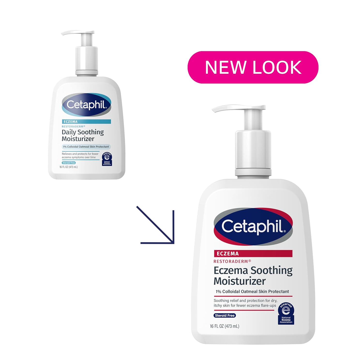 CETAPHIL ECZEMA RESTORADERM Soothing Moisturizer, For Eczema Prone Skin, 16 oz, Fewer Symptom Flare-Ups, 48 Hour Hydration, 1% Skin Protectant Colloidal Oatmeal, Steroid Free, Doctor Recommended Brand
