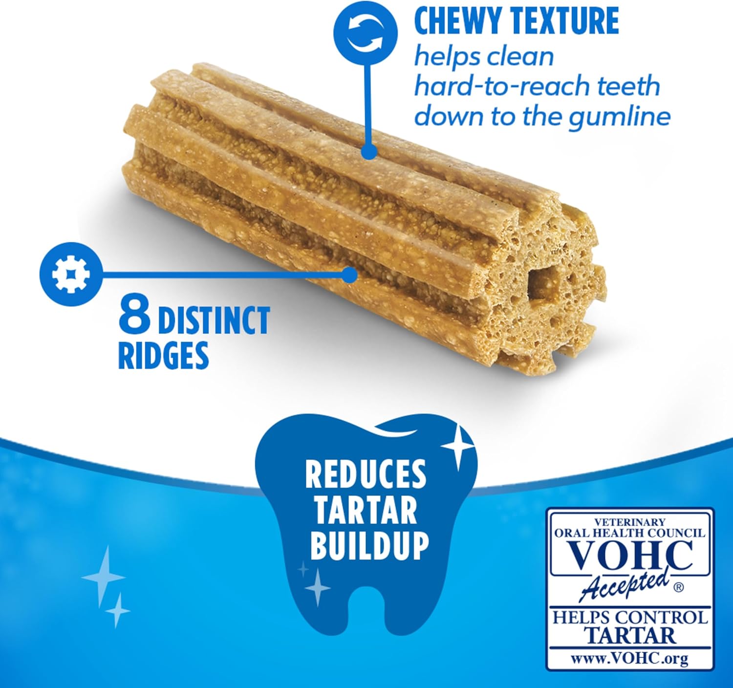 Purina DentaLife Made in USA Facilities Large Dog Dental Chews, Daily - 18 ct. Pouch